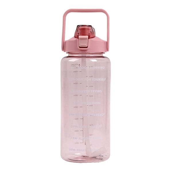 Bilde av 2 Liters Motivasjonsflaske Med Skjema - Rosa
