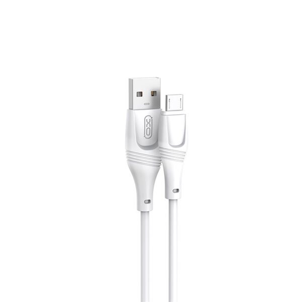 XO USB-Kabel USB - microUSB 1m 2,4A - Hvit