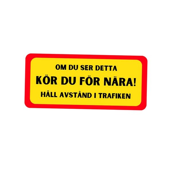 Bilde av Dekal Til Bil - Kjører For Nærme