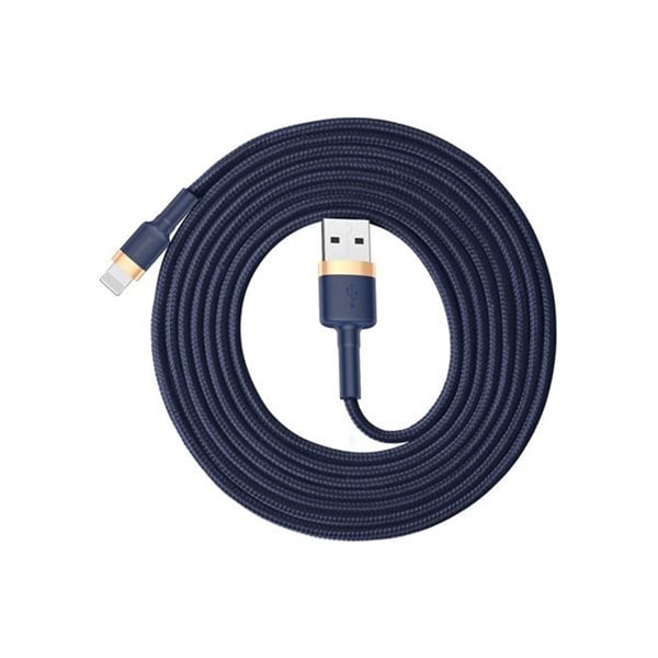 Bilde av Baseus Cafule Flettet Usb-kabel Usb Til Lightning Med Qc3.0 1.5a 2m - Blå