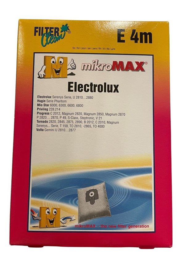Støvsugerposer E4M Micromax 4-pak