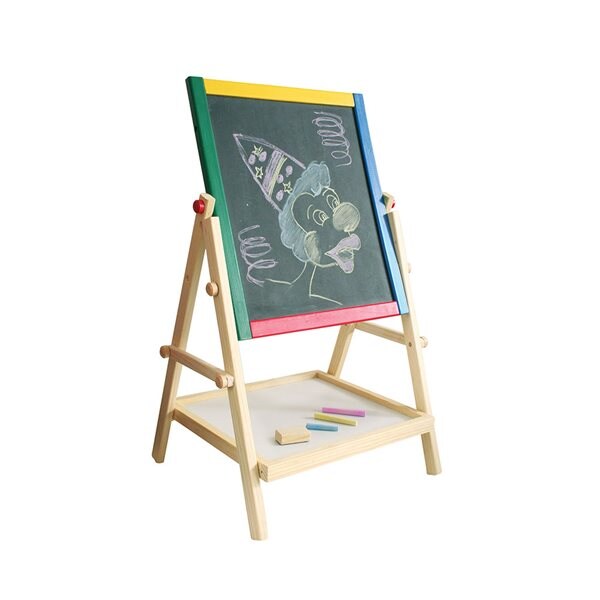 Blackboard og whiteboard med trestativ