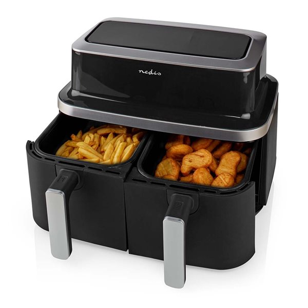 Bilde av Nedis Digital Airfryer Med 2x4,2l Kurver