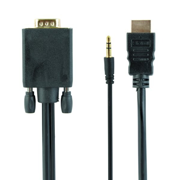 HDMI til VGA-Kabel 1,8m med 3,5mm lydkabel