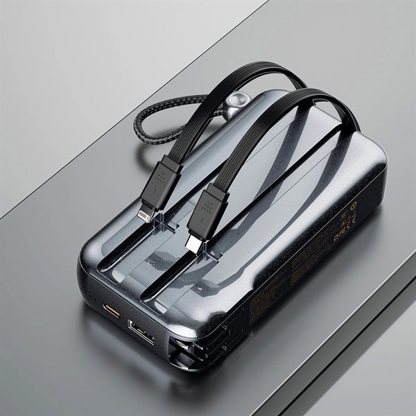 K25 2in1 powerbank 10000mAh 20Watt grå