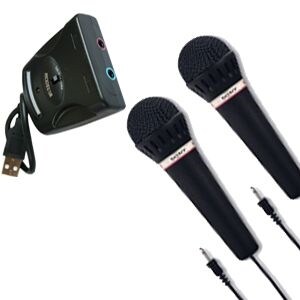 Sony Singstar adapter 2stk Mikrofoner 24.se Trådløse mikrofoner til Singstar