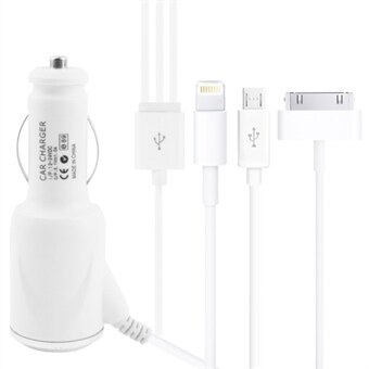 Billader 3i1 iPhone 45 & MicroUSB Kjøp på 24hshop.no 3i1 Lader til iPhone 4 4S iPad Kjøp på 24hshop.no