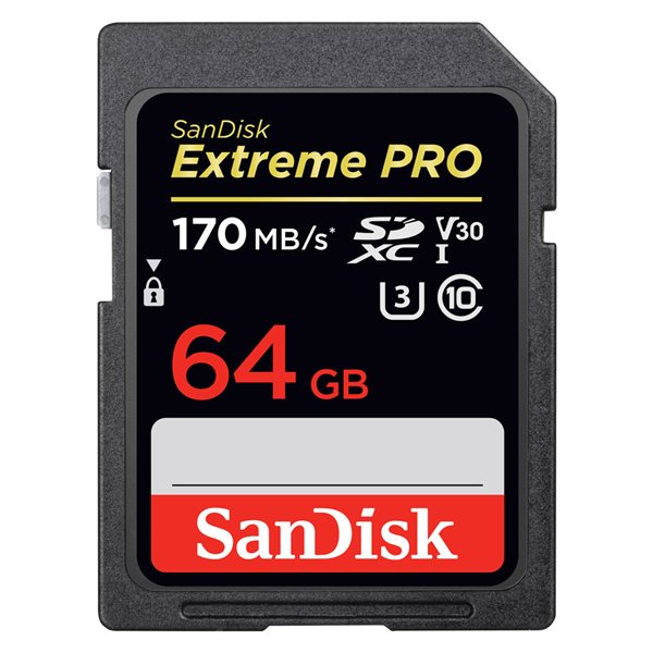 Bilde av 64gb Sandisk Extreme Pro Sdxc Class 10 Uhs-i Class 3 170mb/s