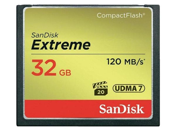 Bilde av 32gb Sandisk Extreme Compact Flash 120mb/s