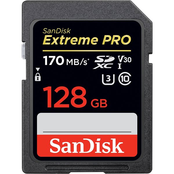 Bilde av 128gb Sandisk Extreme Pro Sdxc Class 10 Uhs-i U3 V30 A2 200/90mb/s