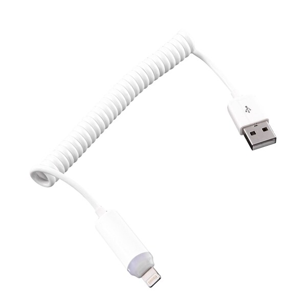 Krøllfri ladekabel med lyse til iPhone 8 7 6 5 Kjøp Lader iPhone 8 7 6 5 Kjøp på 24hshop.no