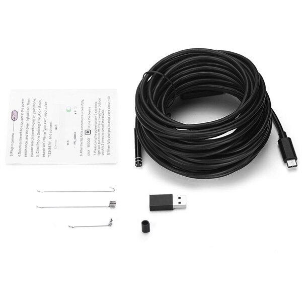 Inspeksjonskamera USB Type C PC Android 10 meter 7mm Inspeksjonskamera USB Type C PC Android 10 meter 7mm