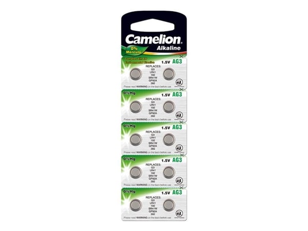 Bilde av Camelion Ag3 Knappcellebatteri 10-pack