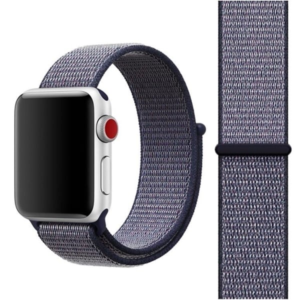 Nylonarmbånd for Apple Watch 42 mm Series 3 & 2 & 1 Blått Sandstrøm stativ til Apple Watch og iPhone Mobilholder