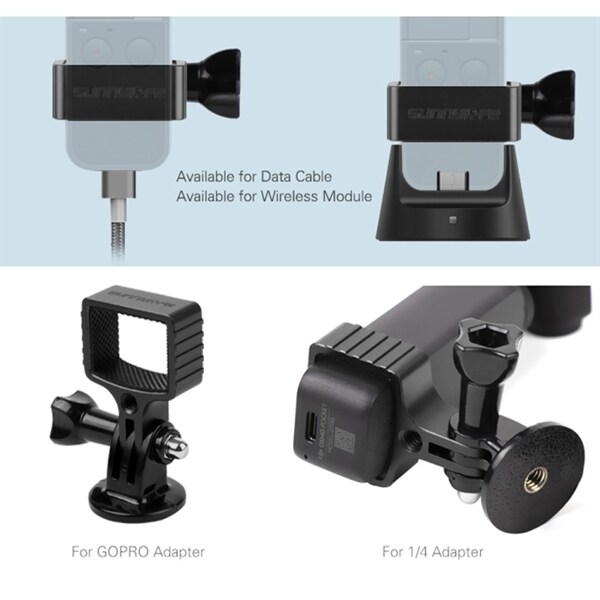 Sykkeladapter + holder til DJI OSMO Pocket Kjøp på 24hshop.no Mikrofon DJI OSMO Pocket Gimbal Kamera Kjøp på 24hshop.no