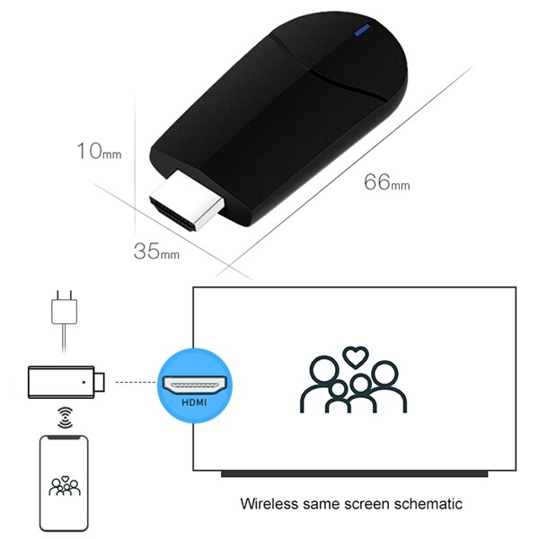K6SE MiraScreen Dongle 2.4G WiFi 1080P HDMI Kjøp på 24hshop.no Polaroid Bluetooth tastatur Kjøp på 24hshop.no
