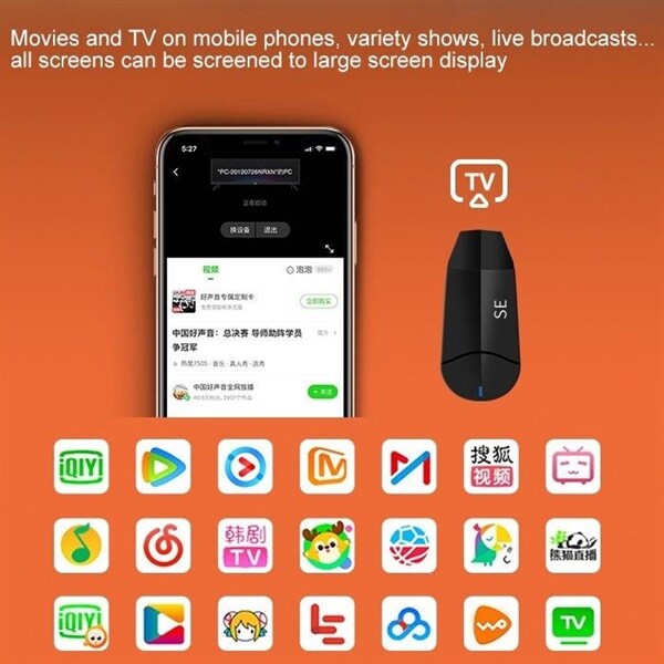 K6SE MiraScreen Dongle 2.4G WiFi 1080P HDMI Kjøp på 24hshop.no Polaroid Bluetooth tastatur Kjøp på 24hshop.no