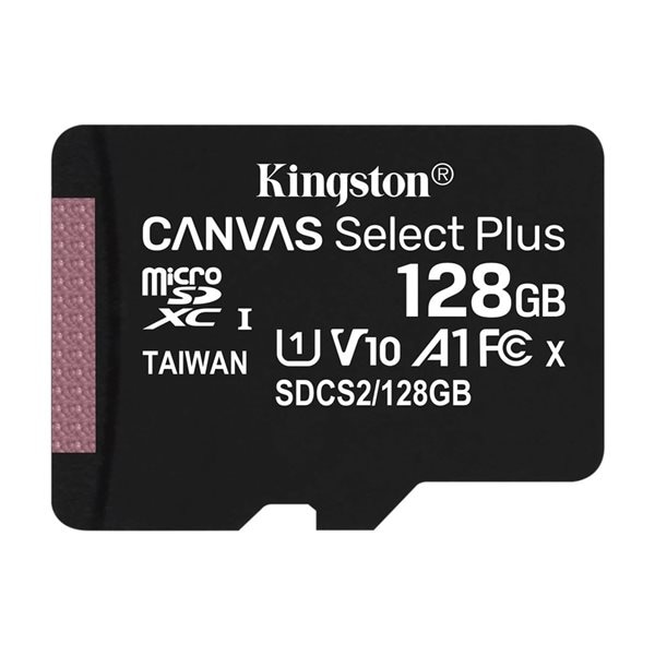Bilde av Kingston Canvas Select Plus Microsdxc Class 10 Uhs-i U1 V10 A1 100mb/s 128gb