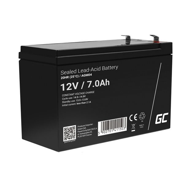 Bilde av Green Cell Agm Batteri 12v 7ah