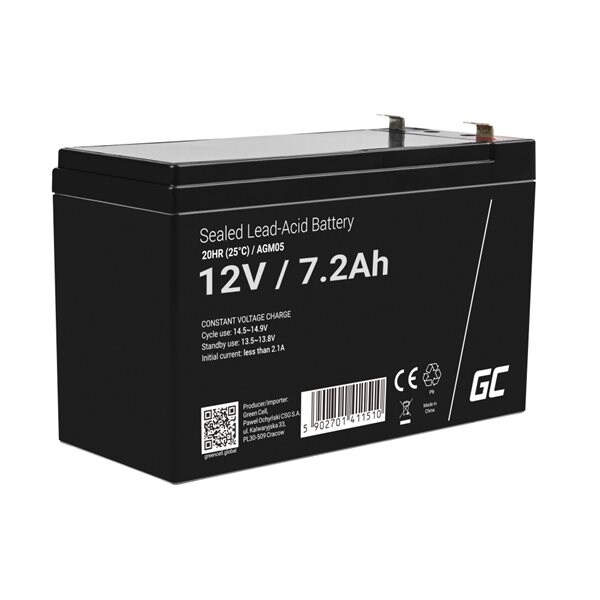 Bilde av Green Cell Agm Batteri 12v 7.2ah