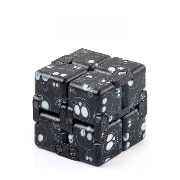 Magic Fidget Cube - Skull Hvit