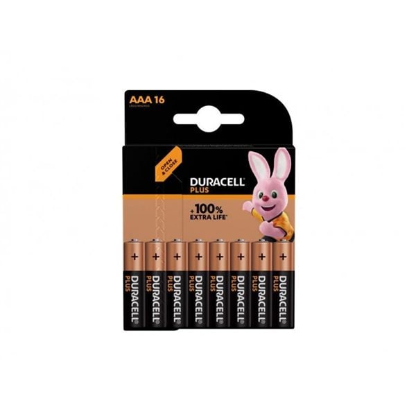 Duracell Plus Extra Life MN2400/LR03 Micro AAA 16-pakning