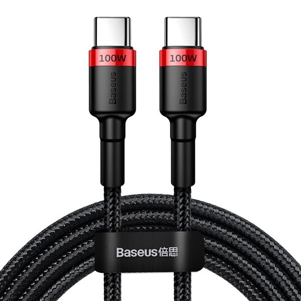 Bilde av Baseus Cafule Pd Usb-c - Usb-c 100w 5a 2 M Rød/sort