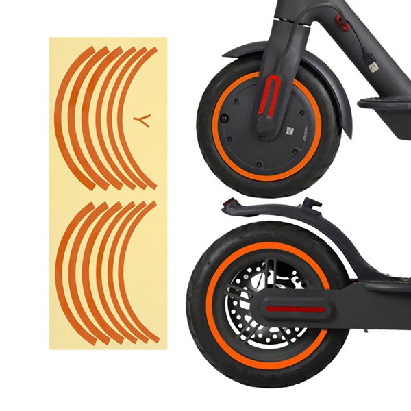 Reflekterende dekaler til M365 Pro/1S El-scooter - Oransje