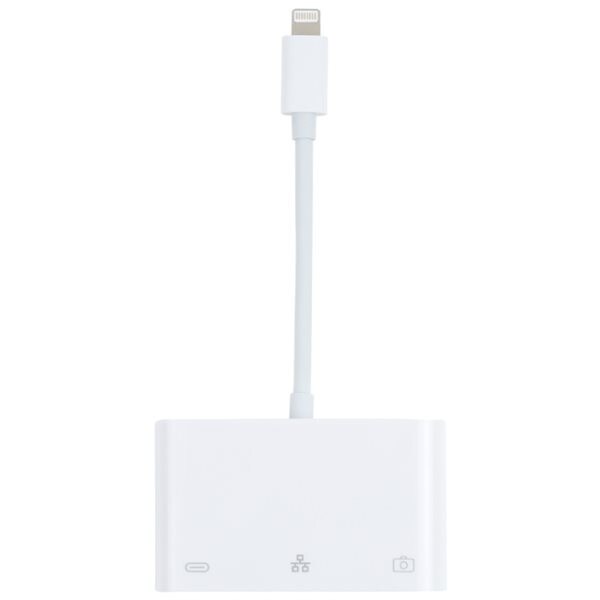 iPhone adapter til USB + 1000M Ethernet + lightning