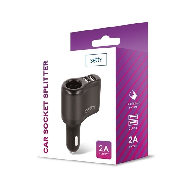 Splitter til sigarettuttaket 2xUSB