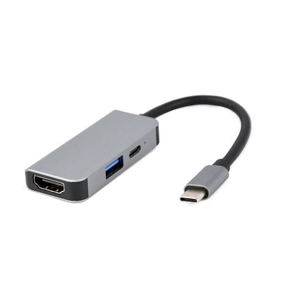 Bilde av Cablexpert Usb-c Dokkingstasjon 3-i-1 Med Usb, Hdmi, Pd