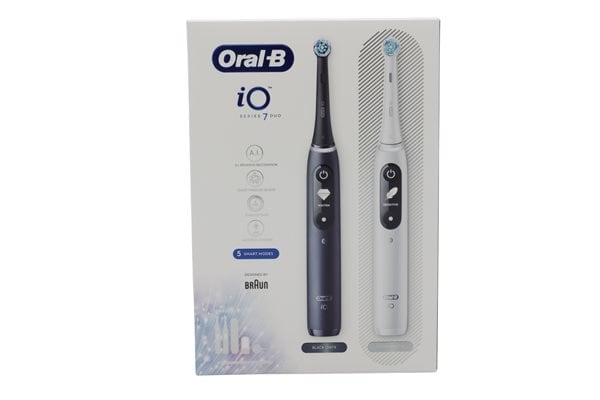 Oral-B iO Series 7 Duo tannbørste 2 stk Hvit/Sort