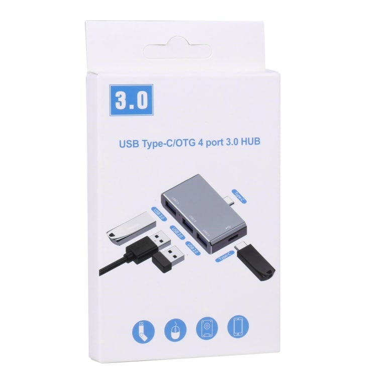 USB-hubb med USB-C hann