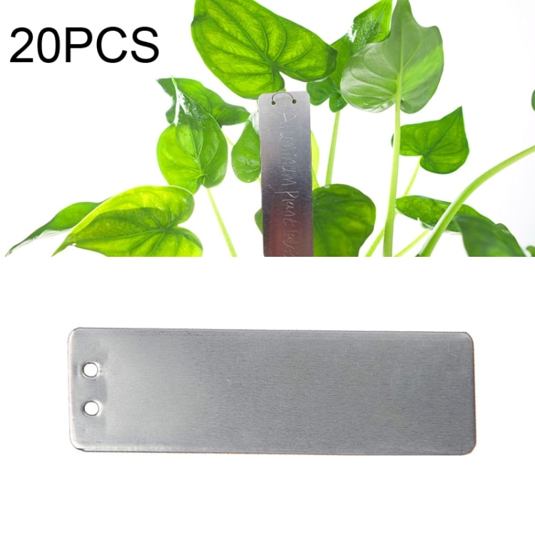 Planteettikett i aluminium 82x25mm 20-pakning