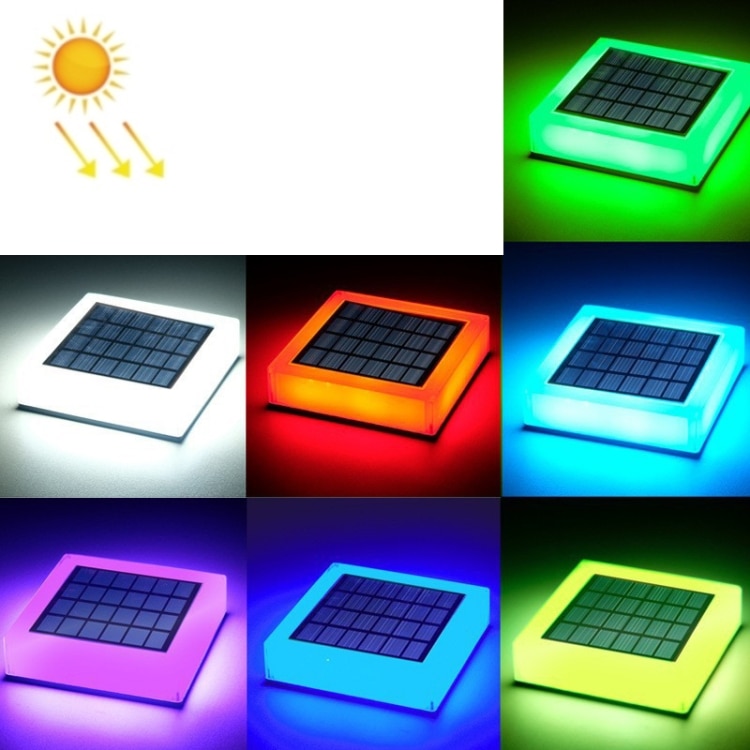 Vanntett RGB-lampe med solceller
