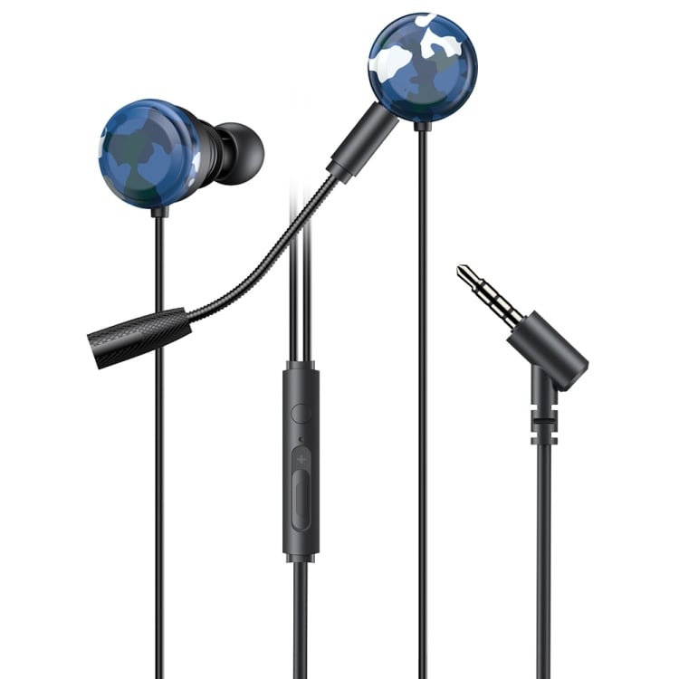 Awei L6 In-Ear Headset med mikrofon - 3,5 mm plugg, blå