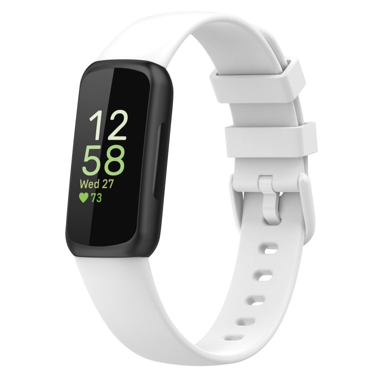 Silikonarmbånd til Fitbit Inspire 3 - Hvit, str L