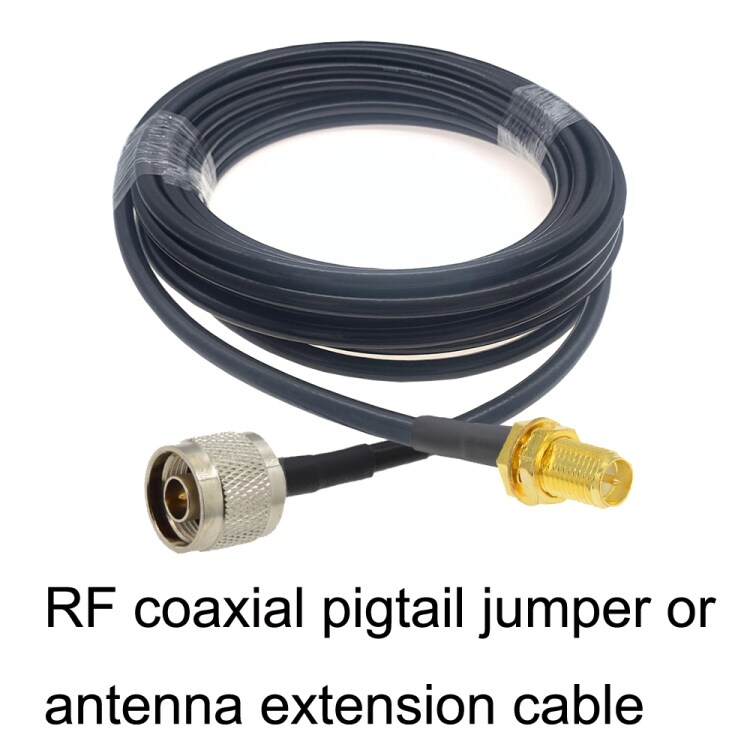 Forlengelseskabel til antenne – 1,5m RG58 med RP-SMA hunn og N hann kontakter