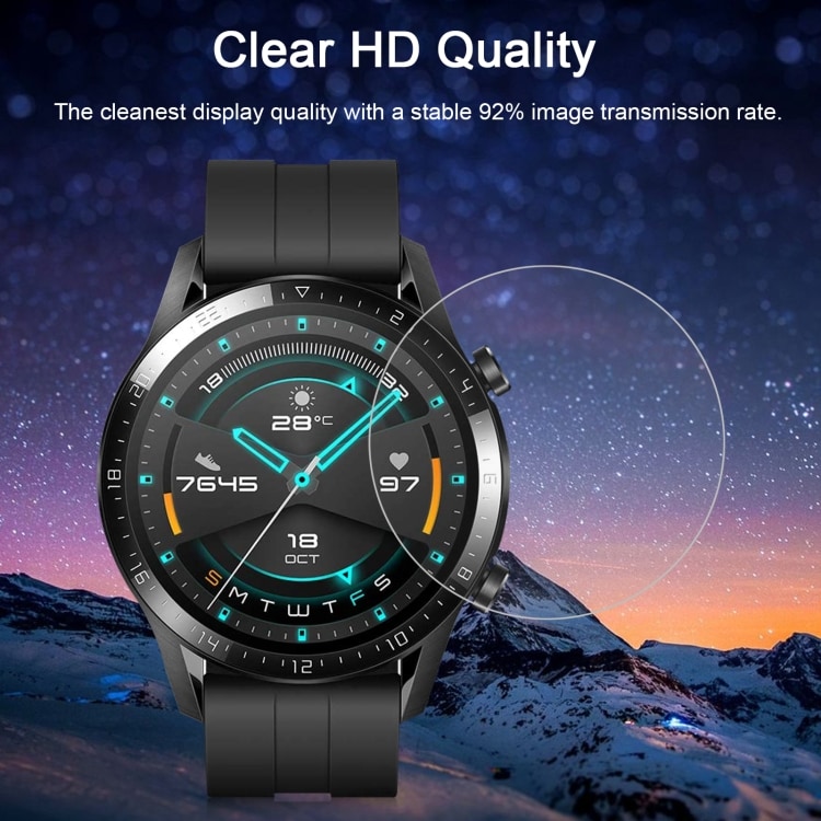Skjermbeskytter i herdet glass for Huawei Watch GT 2
