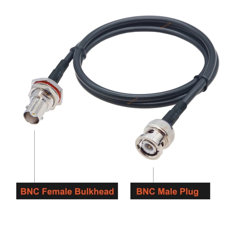 BNC-Kabel RG58 Vanntett Hunn til Hann 10m