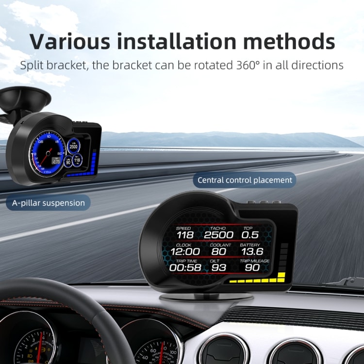 Erstatnings digital LCD-skjerm for instrumentpanel GPS+OBD