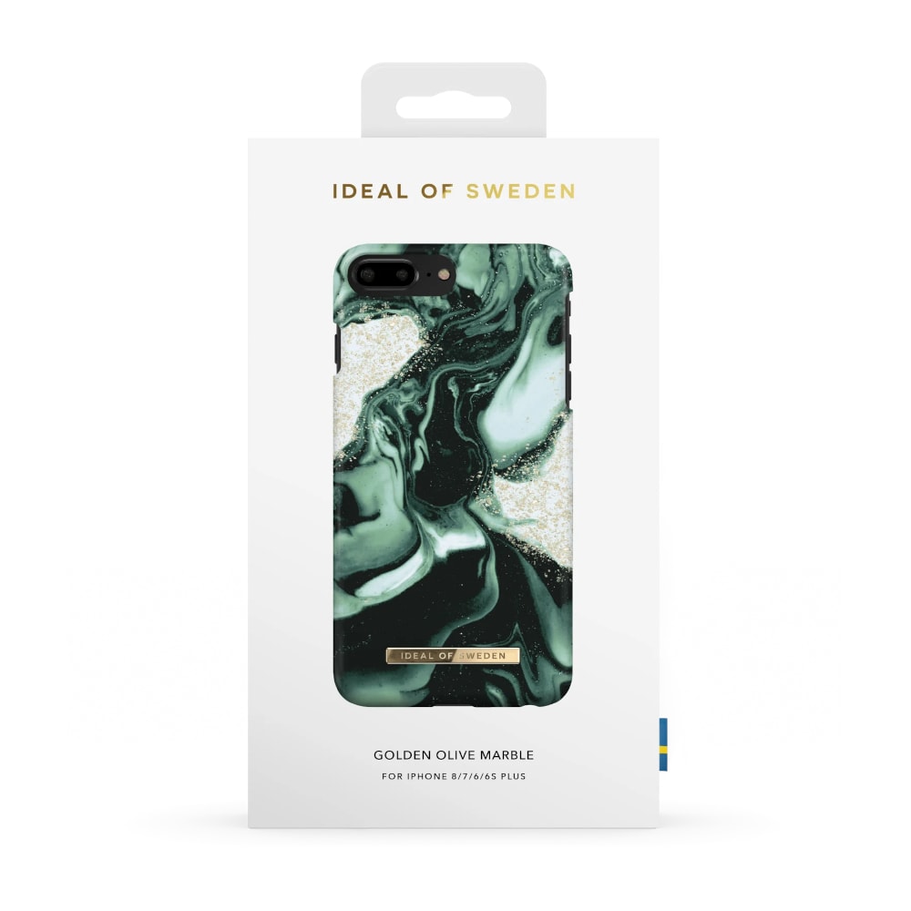 IDEAL OF SWEDEN Mobildeksel Golden Olive Marble til iPhone 8/7/6/6s Plus