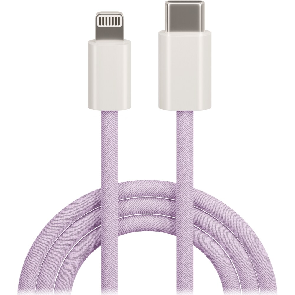 Maxlife USB-C - iPhone 1,0 m 20W - lilla nylon