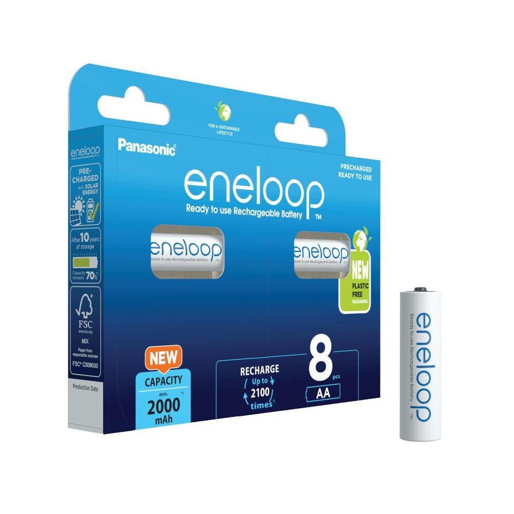 Panasonic Eneloop AA-batterier 2000mAh  - 8stk