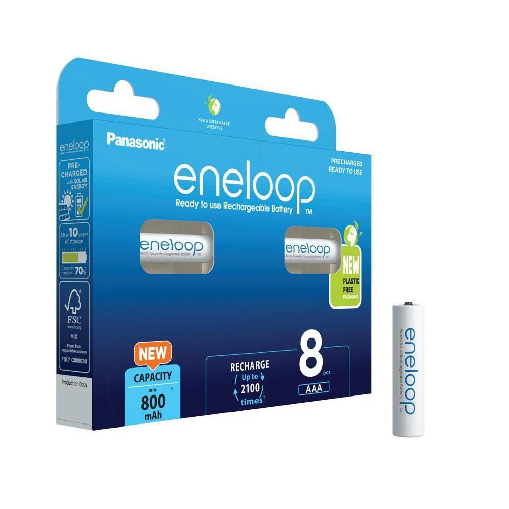 Panasonic Eneloop AAA-batterier 800 mAh - 8 stk