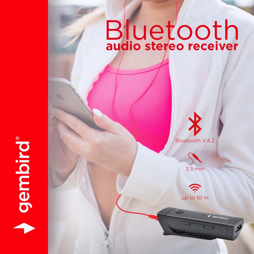 Gembird Bluetooth-mottaker med 3,5 mm-kontakt