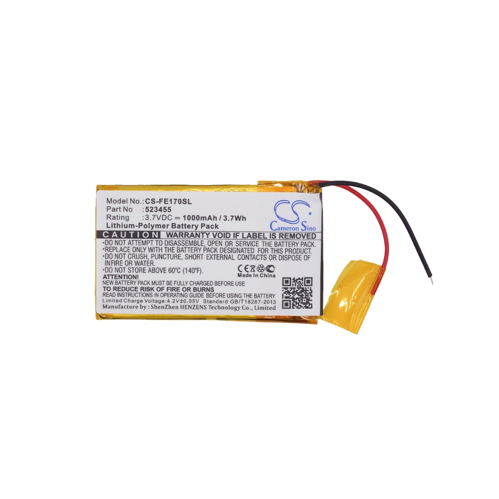 Erstatningsbatteri 523455 til FiiO E7/E17 DAC - 1000mAh Li-Polymer