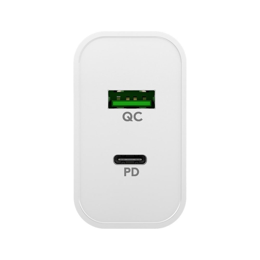 Goobay Dual USB-C Lader PD/QC 45W Hvit