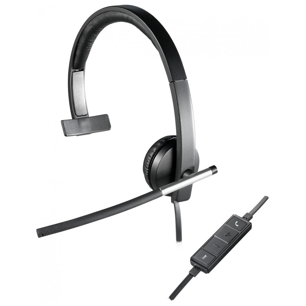 Logitech H650e Mono On-ear Headset – Komfortabelt Hodesett med Krystallklar Samtalelyd