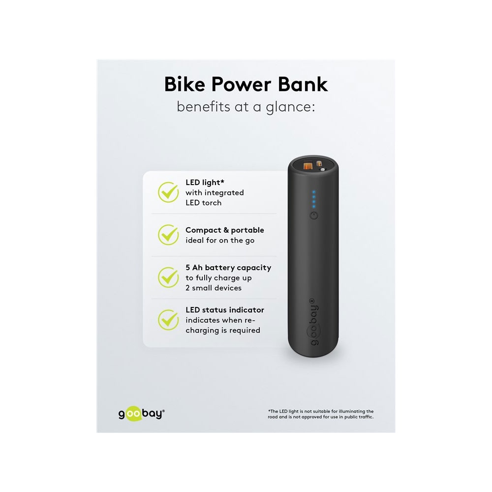 Goobay Powerbank til sykkel